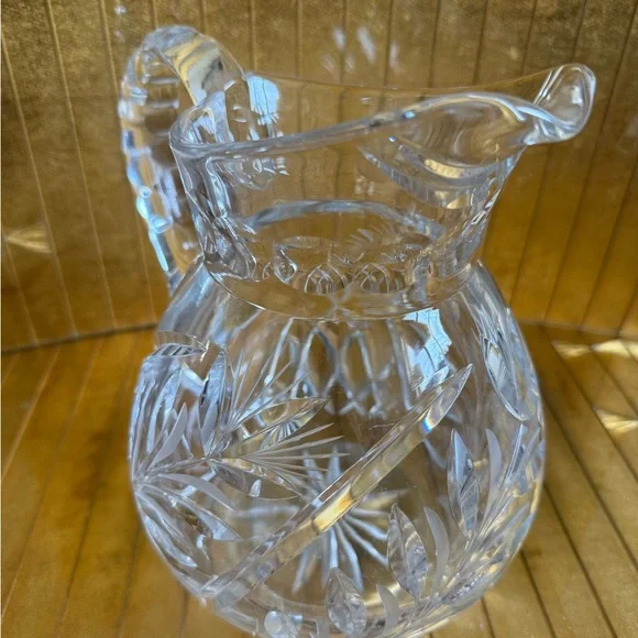 VTG American brilliant. Cut crystal pitcher art deco